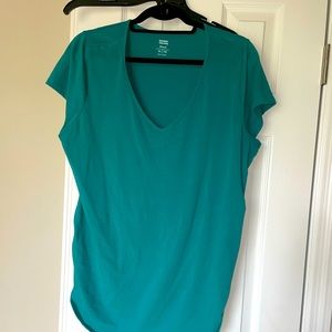 NWOT teal blue fitted Old Navy maternity shirt size XL